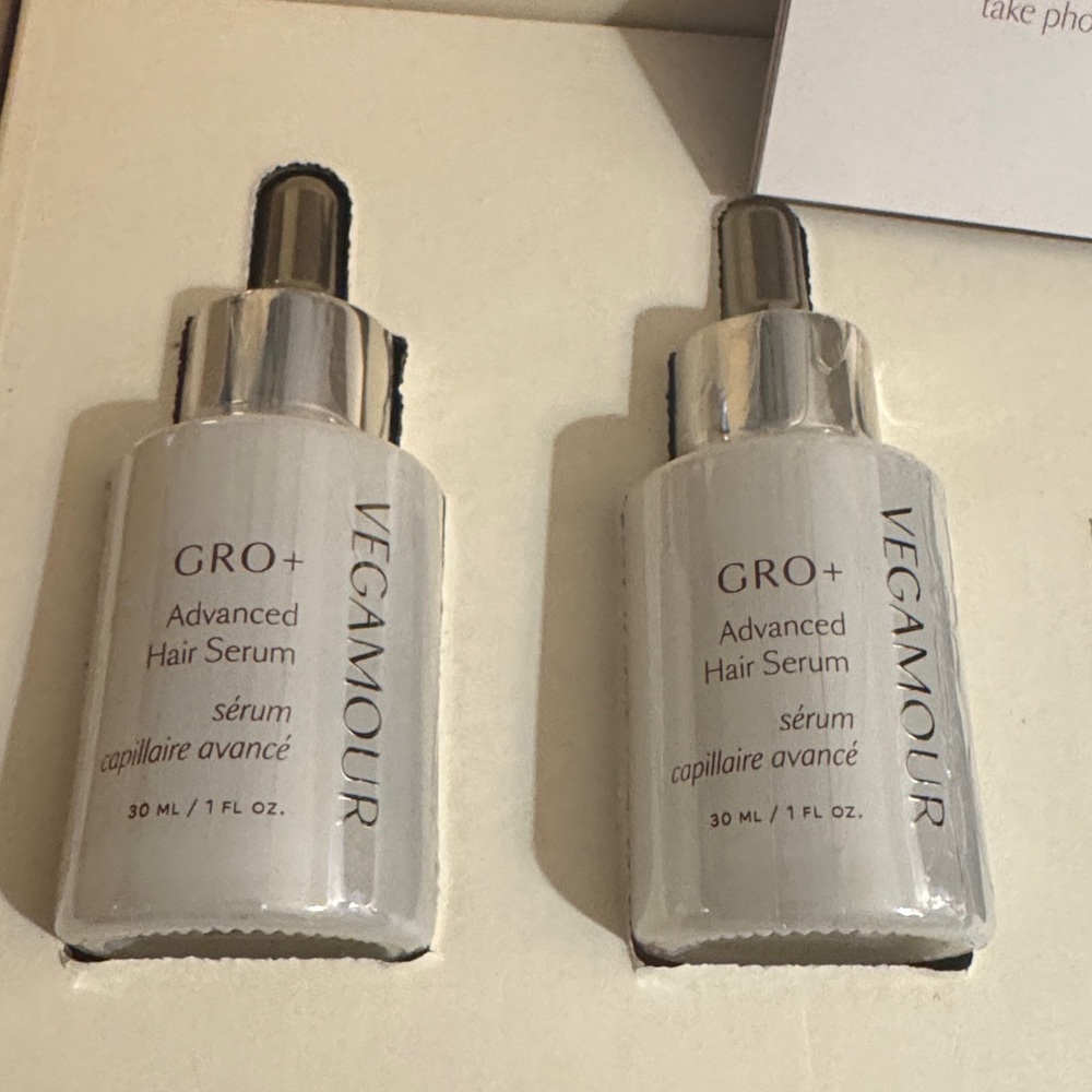 2 Pcs NEW Sealed VEGAMOUR GRO+ Advanced Hair Growth Serum